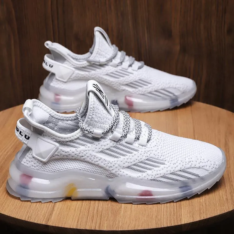 2023 Summer Breathable Jelly Rainbow Sole Mesh Sneakers