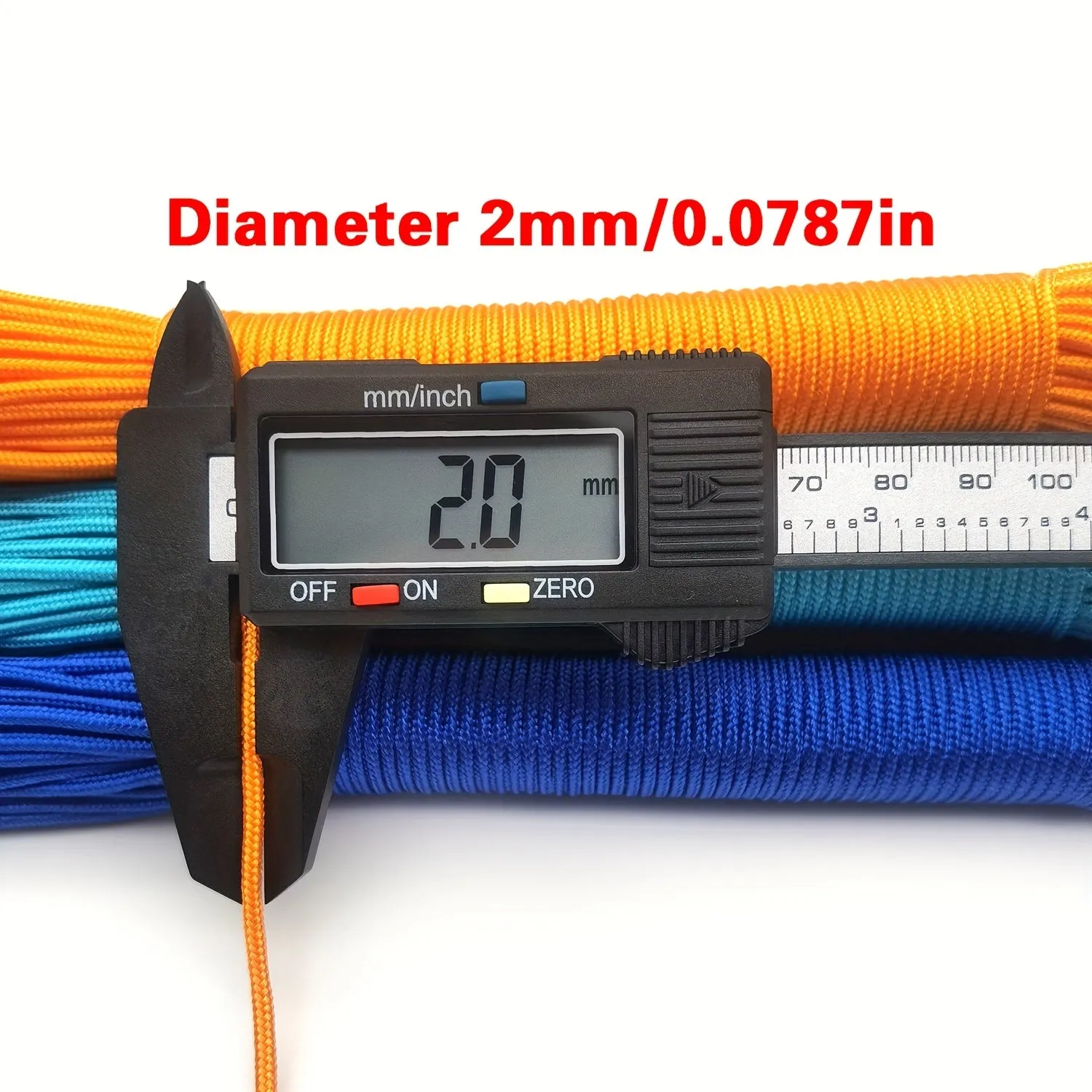 2mm Solid Braided Rope for Camping and Emergency Survival