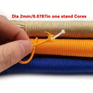 2mm Solid Braided Rope for Camping and Emergency Survival