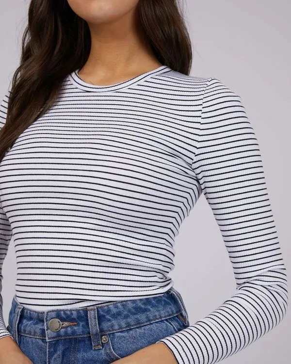 All About Eve Eve Rib Stripe Long Sleeve