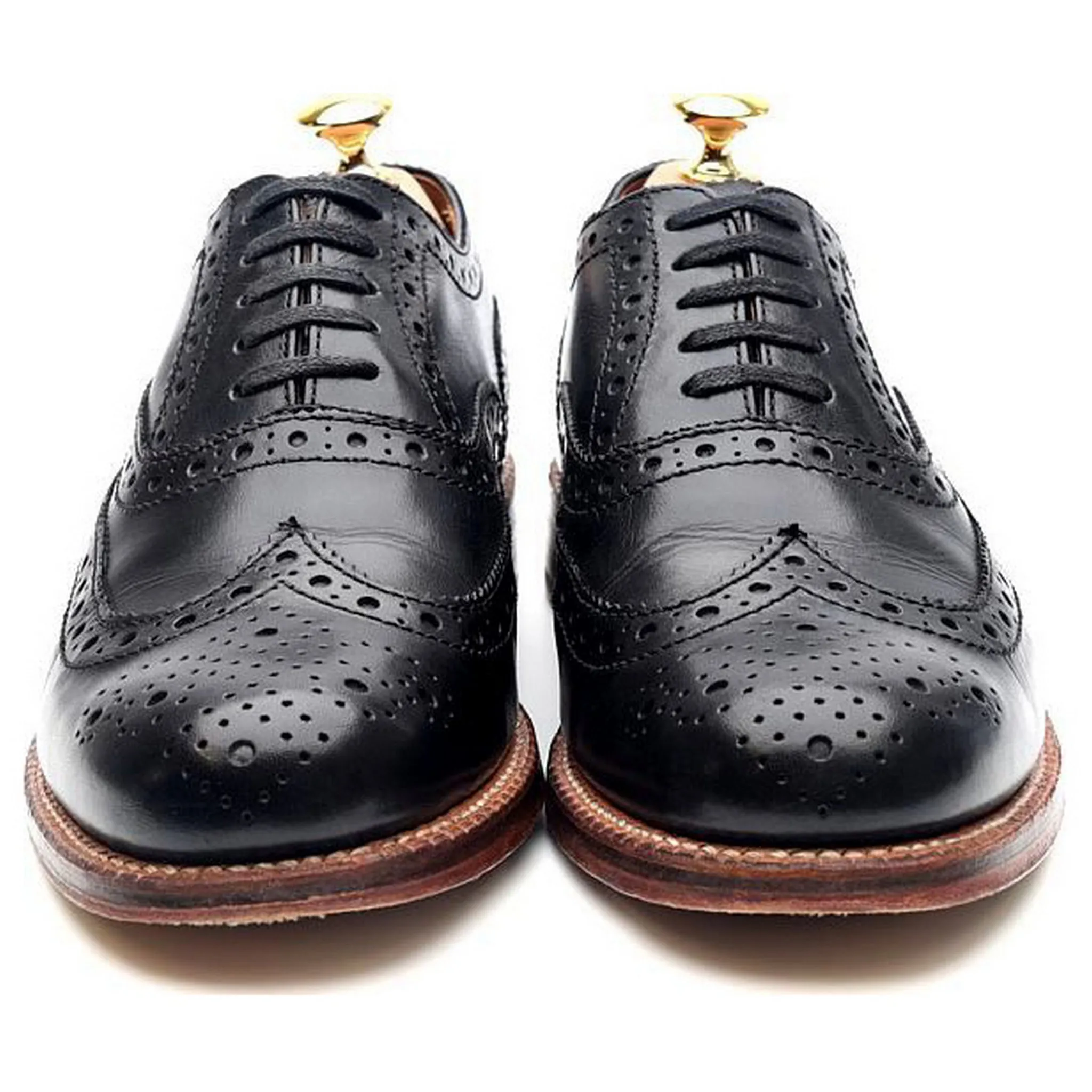 'Angus' Black Leather Brogues UK 6 G