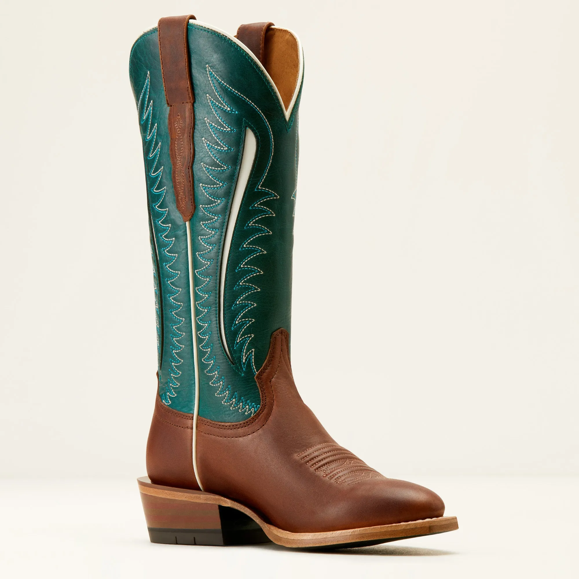 Ariat Women's Rust Futurity Limited J-Toe Western Boots with Dark Green Tops