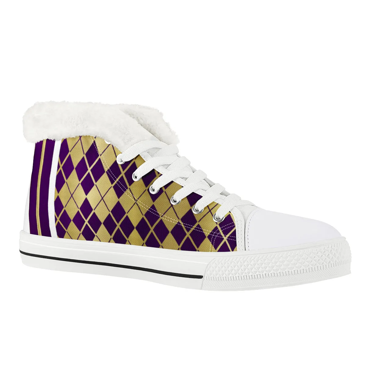 ARLEQUIN GRAPE Unisex Canvas Shoes