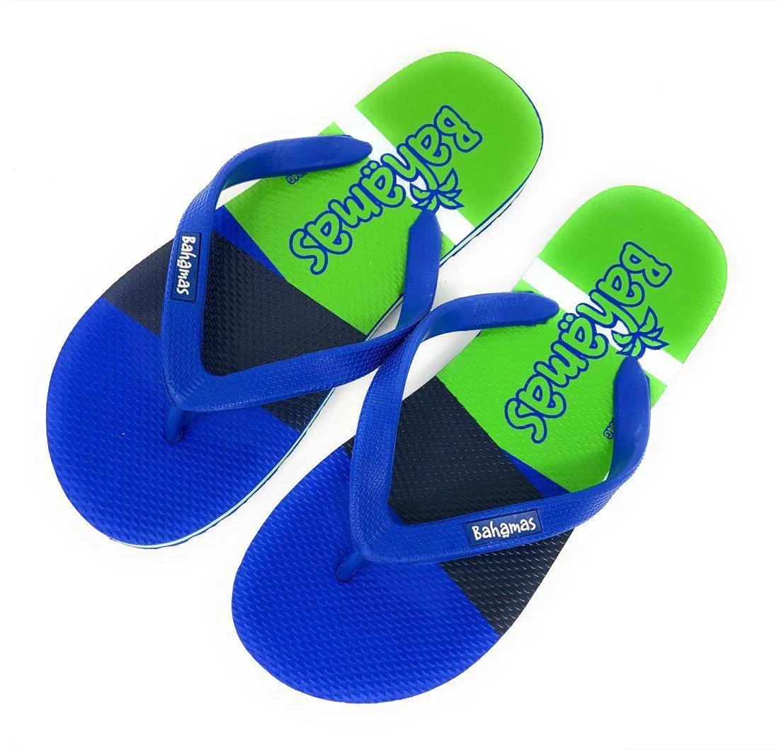 Bahamas Mens Flip Flops Premium Comfort Thong Soles Sandals Slippers Tropical Beach