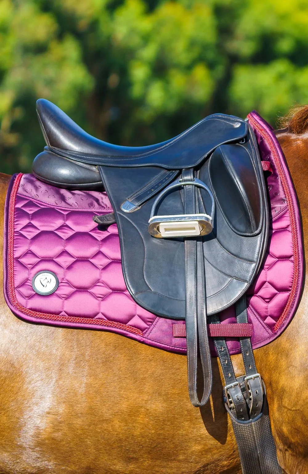 BARE Luxe Sport Saddle Pad - Dressage Cut - Ruby