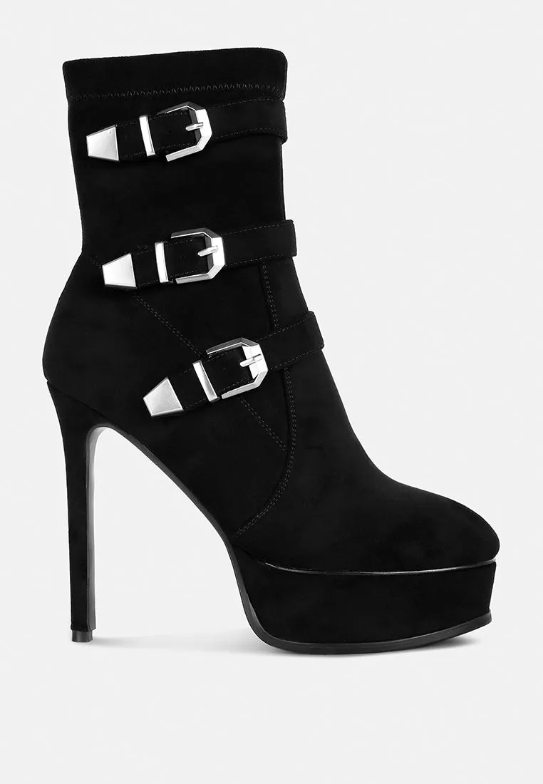 Beaux High Platform Stiletto Ankle Boots