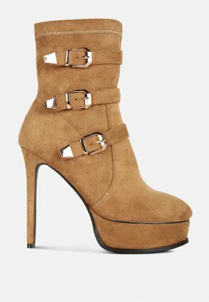 Beaux High Platform Stiletto Ankle Boots