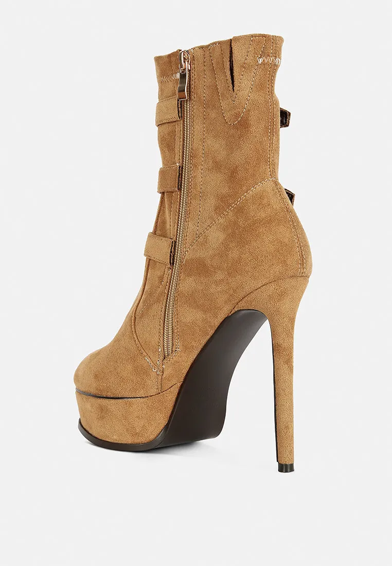 Beaux High Platform Stiletto Ankle Boots