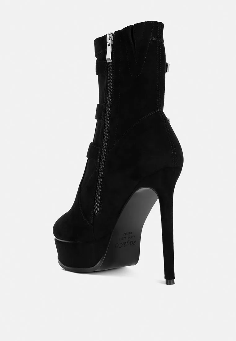 Beaux High Platform Stiletto Ankle Boots