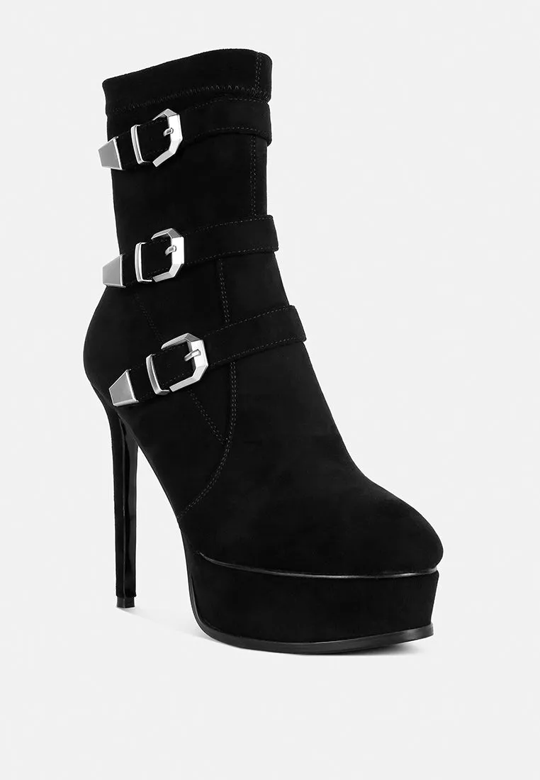 Beaux High Platform Stiletto Ankle Boots