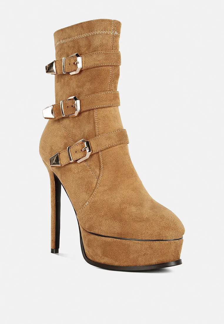 Beaux High Platform Stiletto Ankle Boots