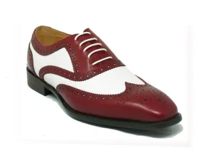 Calfskin Spectator Wingtip Oxford Red/White