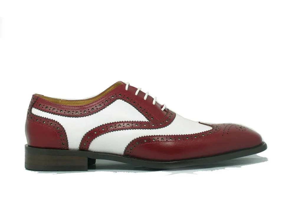 Calfskin Spectator Wingtip Oxford Red/White