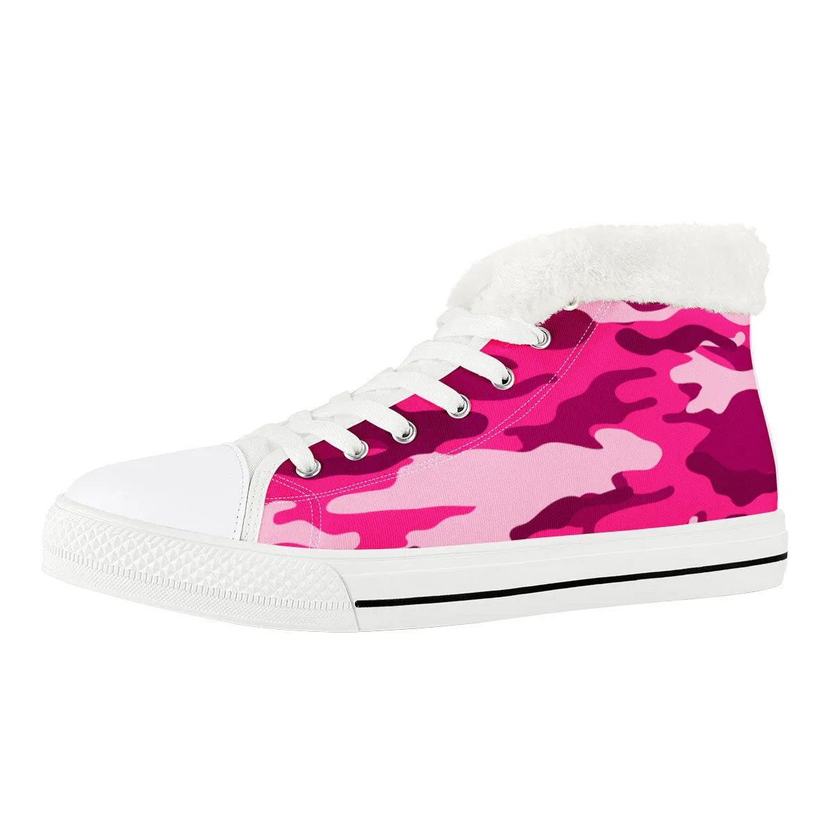 CAMOUFLAGE PINKISH WINTER CANVAS SHOES