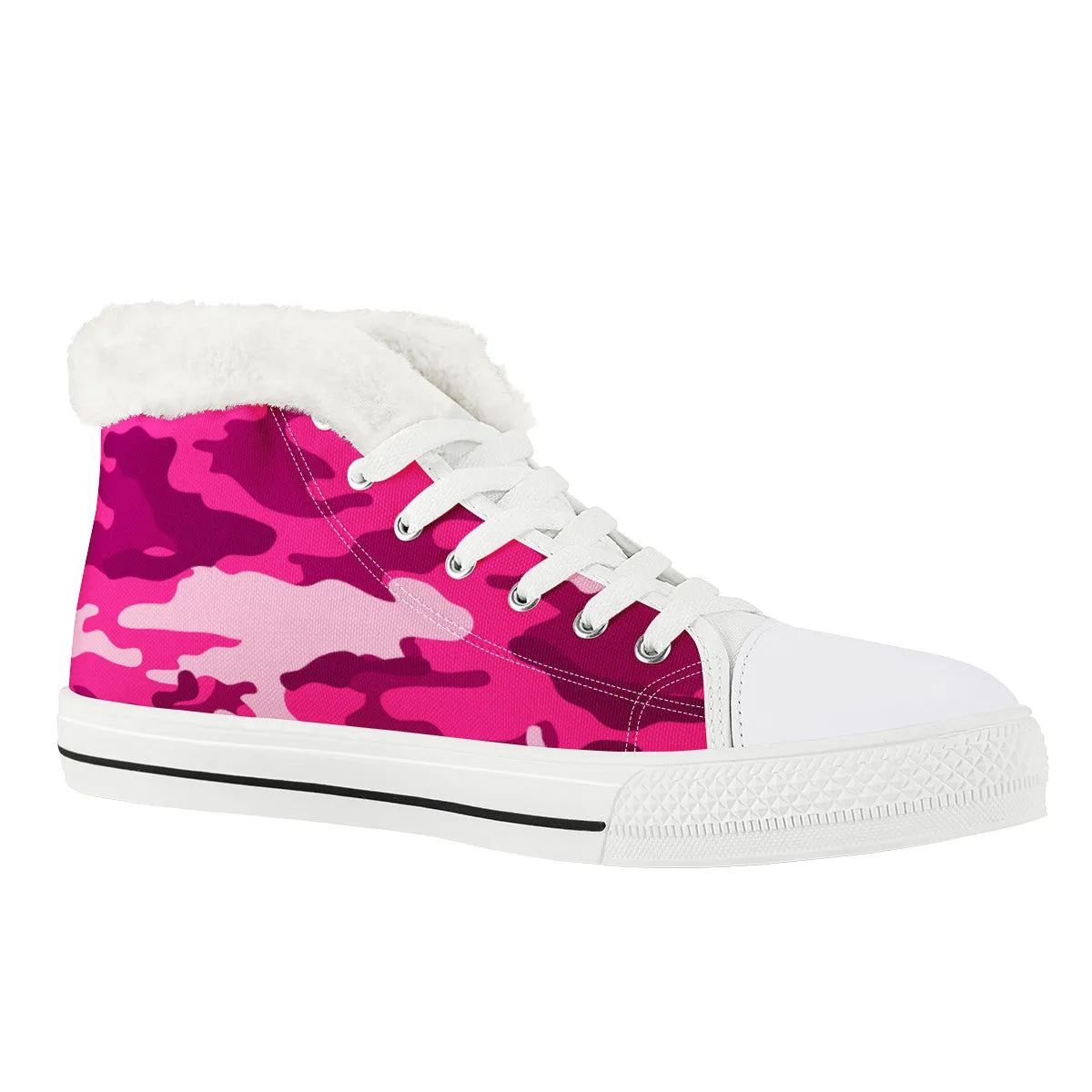 CAMOUFLAGE PINKISH WINTER CANVAS SHOES