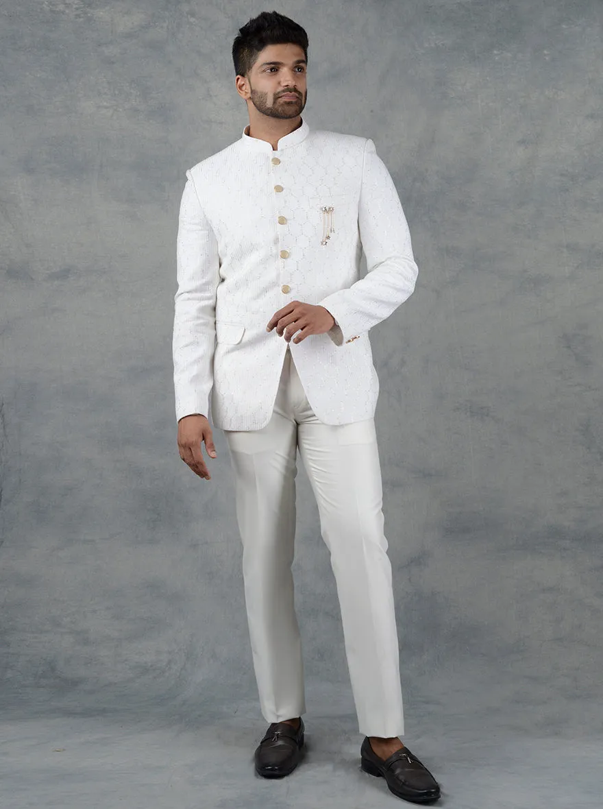 Cream Jodhpuri Suit | JadeBlue