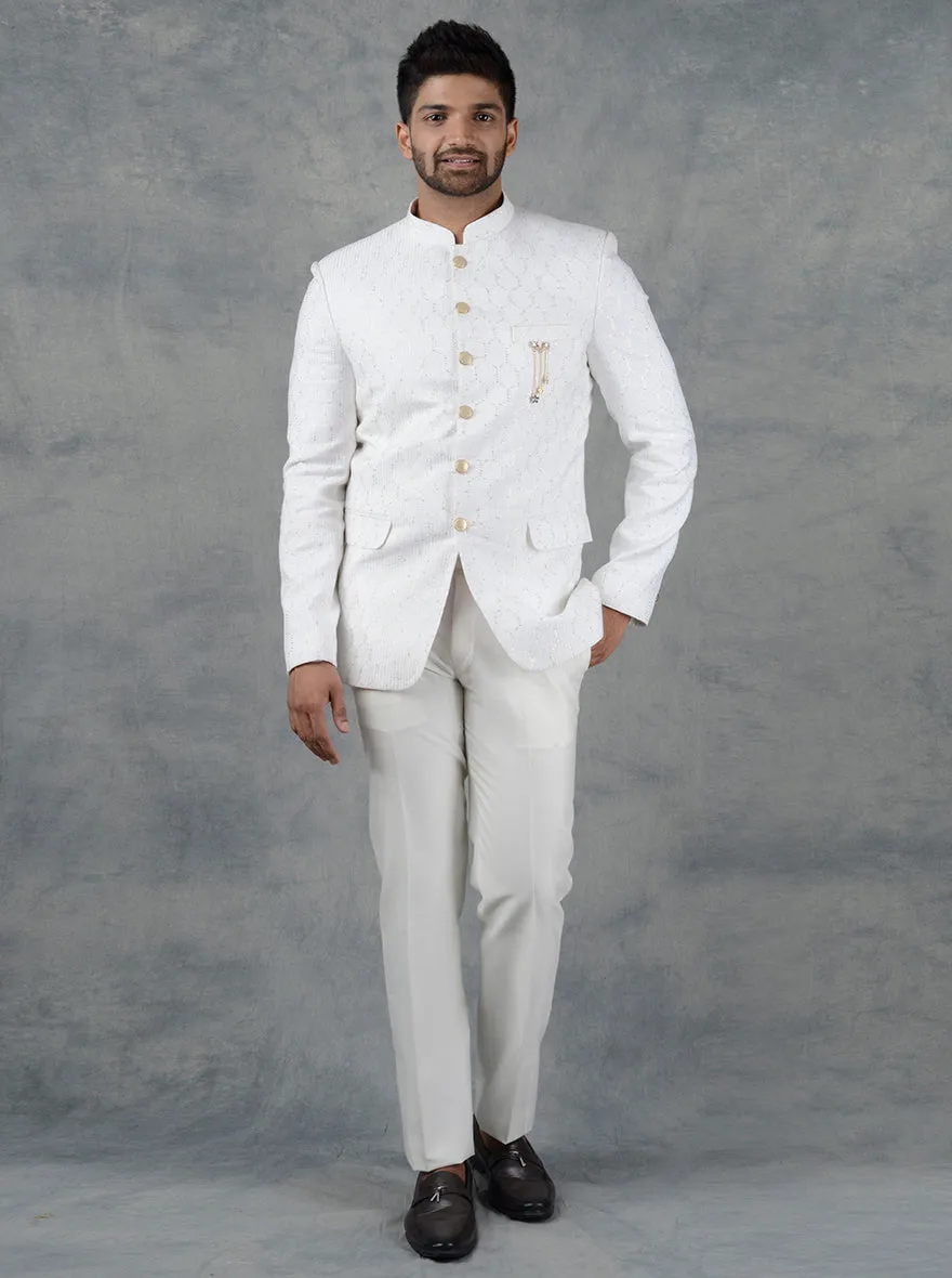 Cream Jodhpuri Suit | JadeBlue