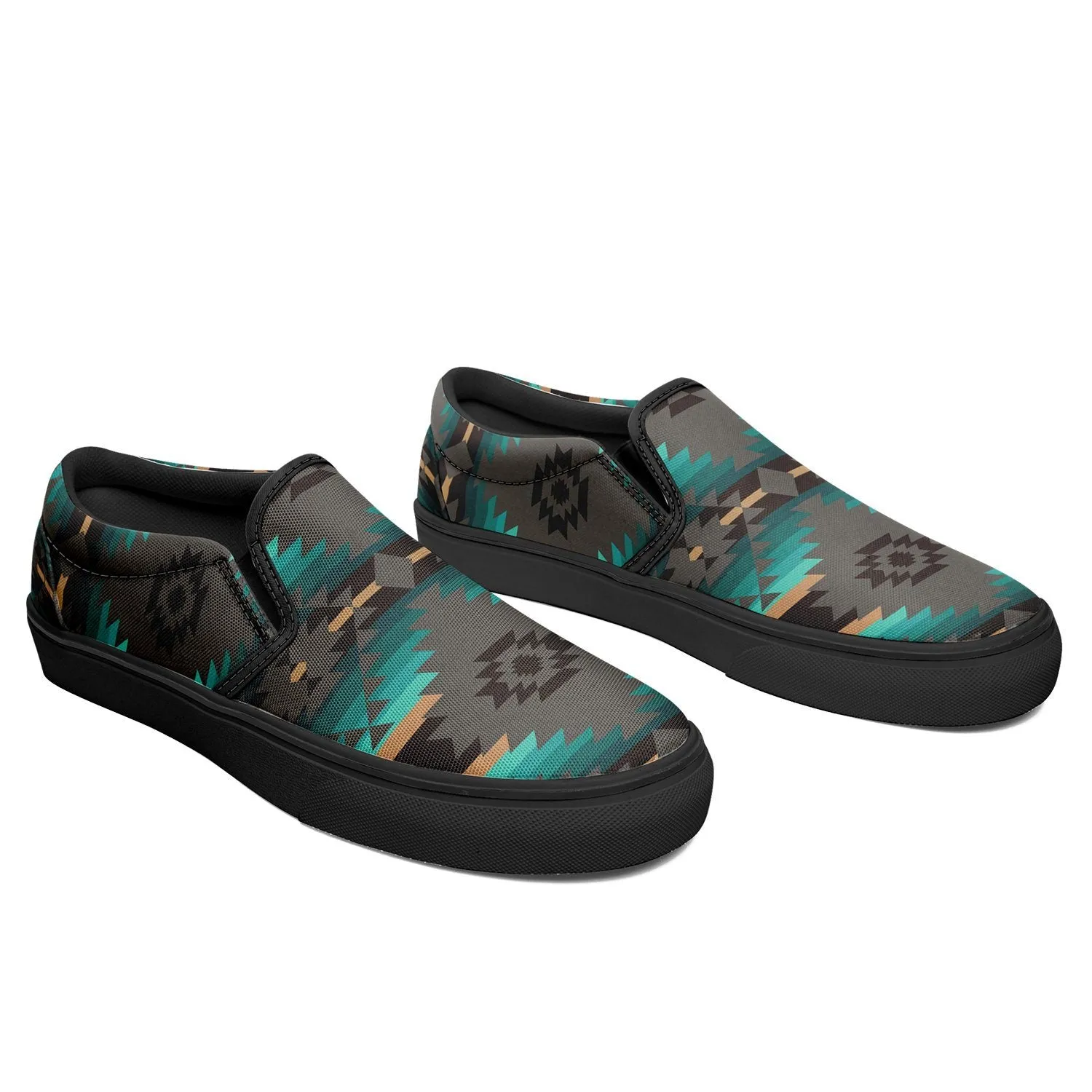 Cree Confederacy Otoyimm Kid's Canvas Slip On Shoes