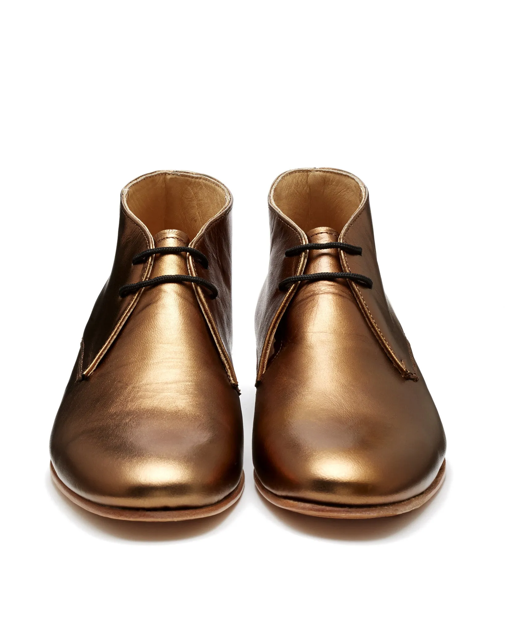 Dieppa Restrepo Lupe Flat Ankle Boot |  Leather Bronze Metallic - FINAL SALE