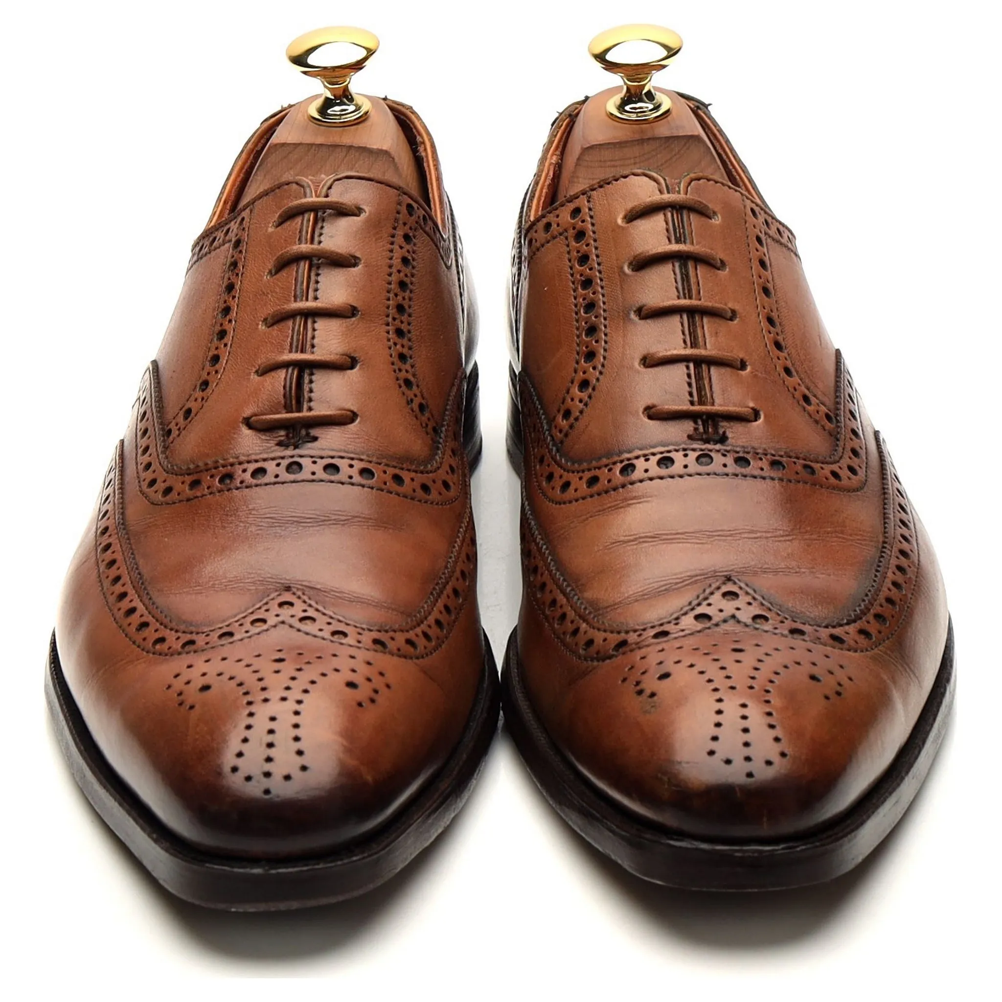 'Fairford' Tan Brown Leather Oxford Brogues UK 6.5 E