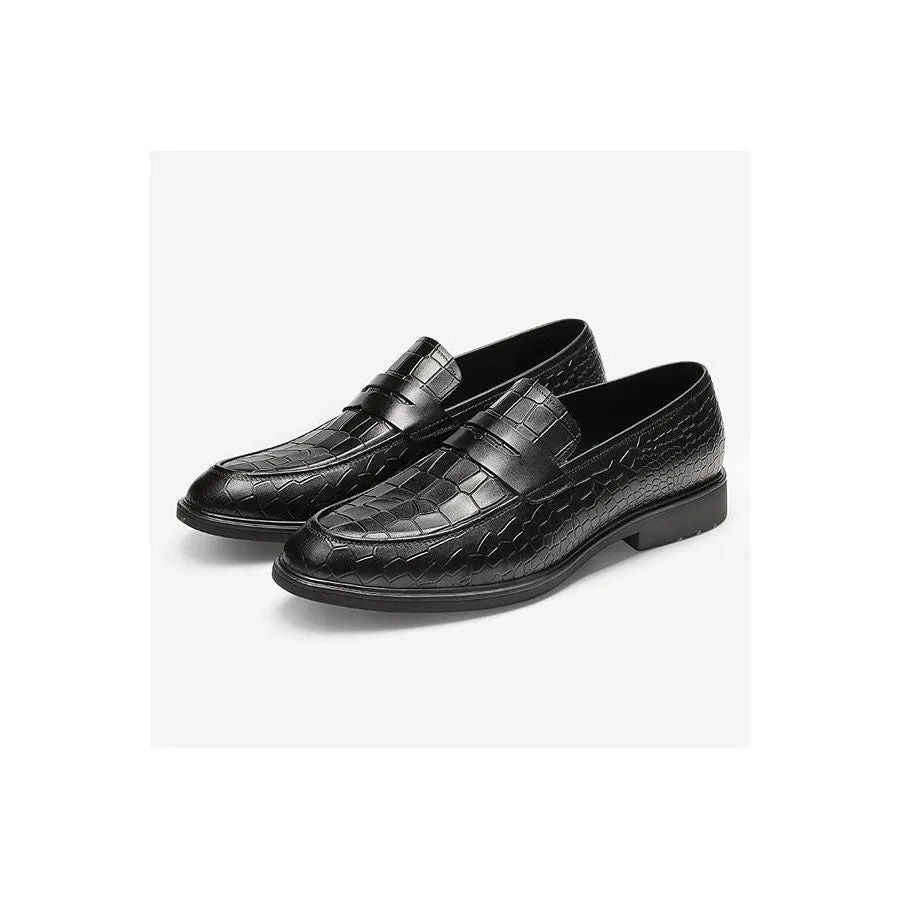 GatorLux Exotic Leather Slip-on Brogue Loafers