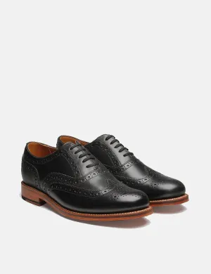 Grenson Angus Calf Brogue Shoes - Black