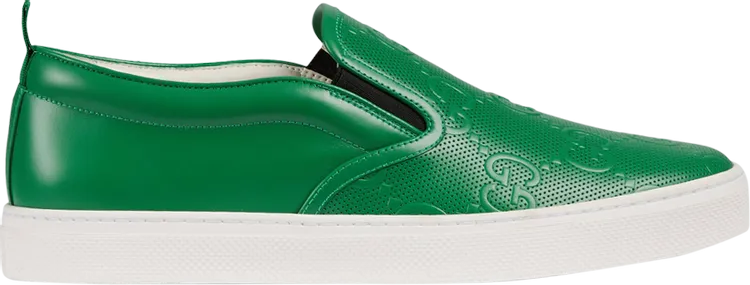 Gucci Slip-On GG Embossed Sneakers - Green