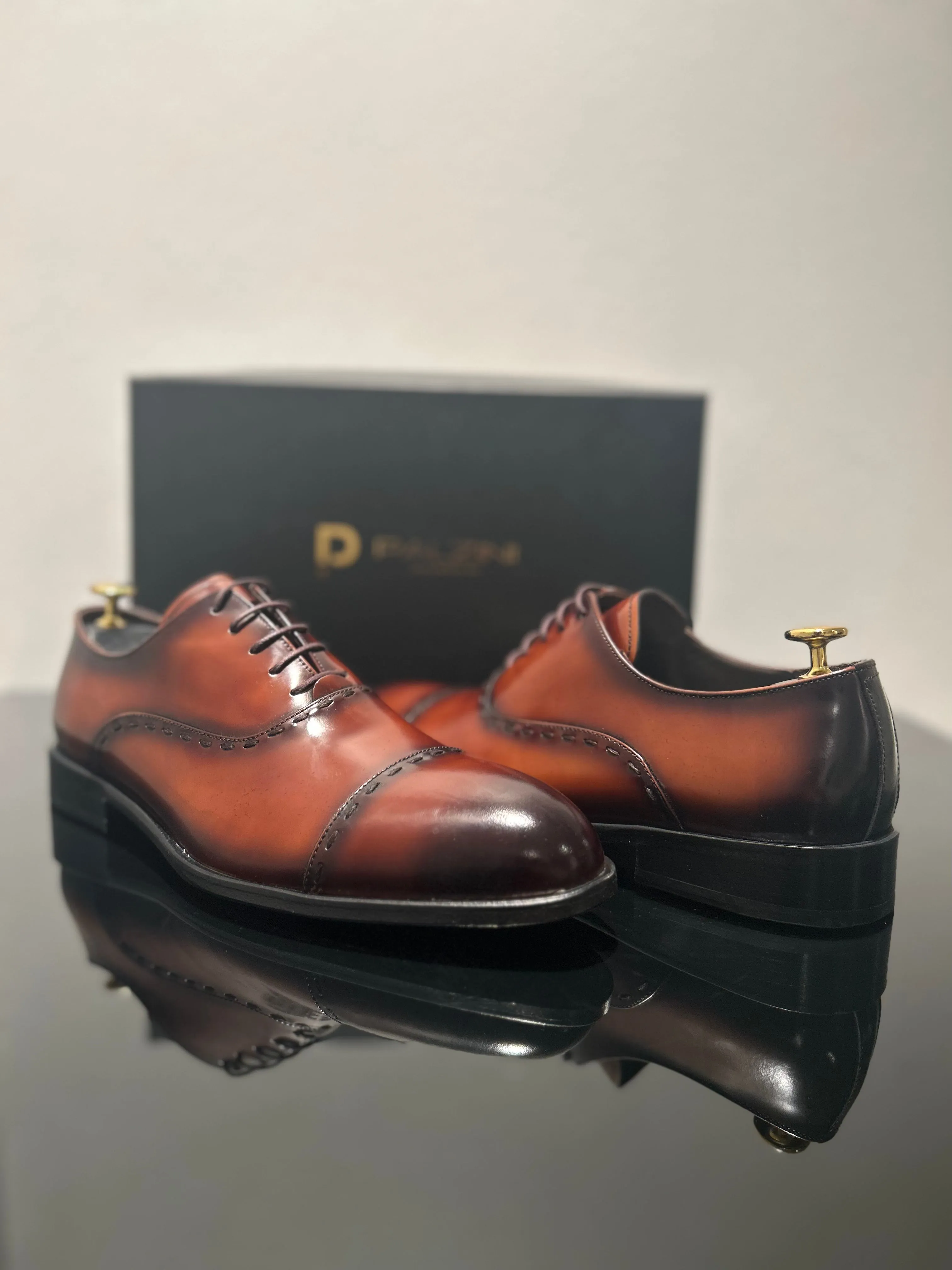 HANDMADE BROWN LEATHER BROGUE