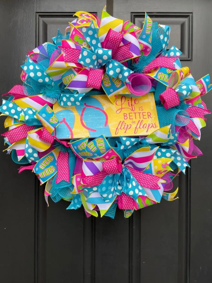 Life Is Better in Flip Flops Wreath