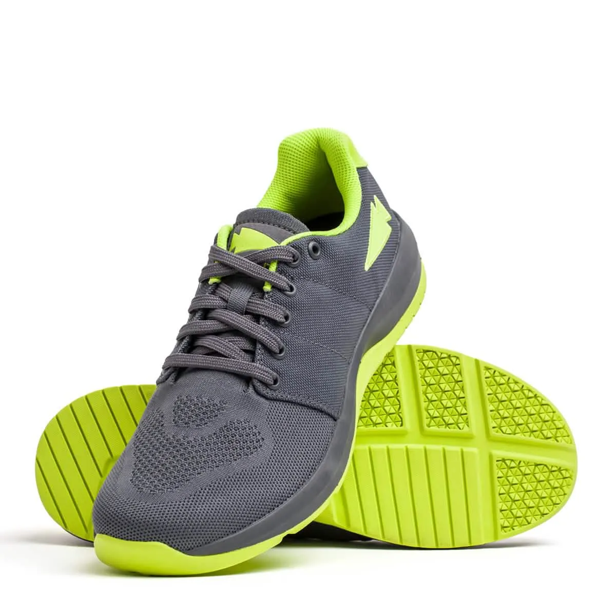 Men's Ballistic Trainers - Wolf Grey   Acid Lime W / Acid Lime Reflective Spearhead