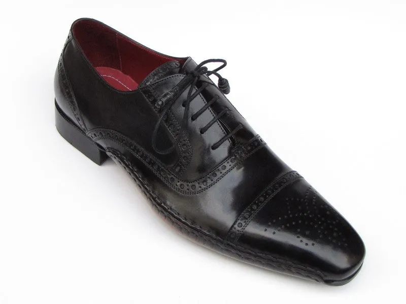 Paul Parkman Captoe Oxfords Black Shoes