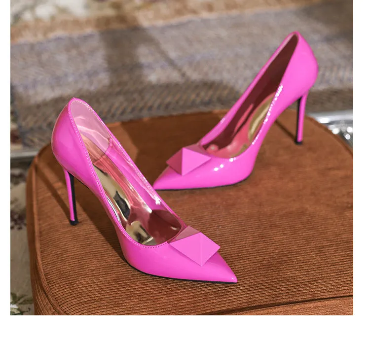 Pink Patent Pointed Toe Stiletto