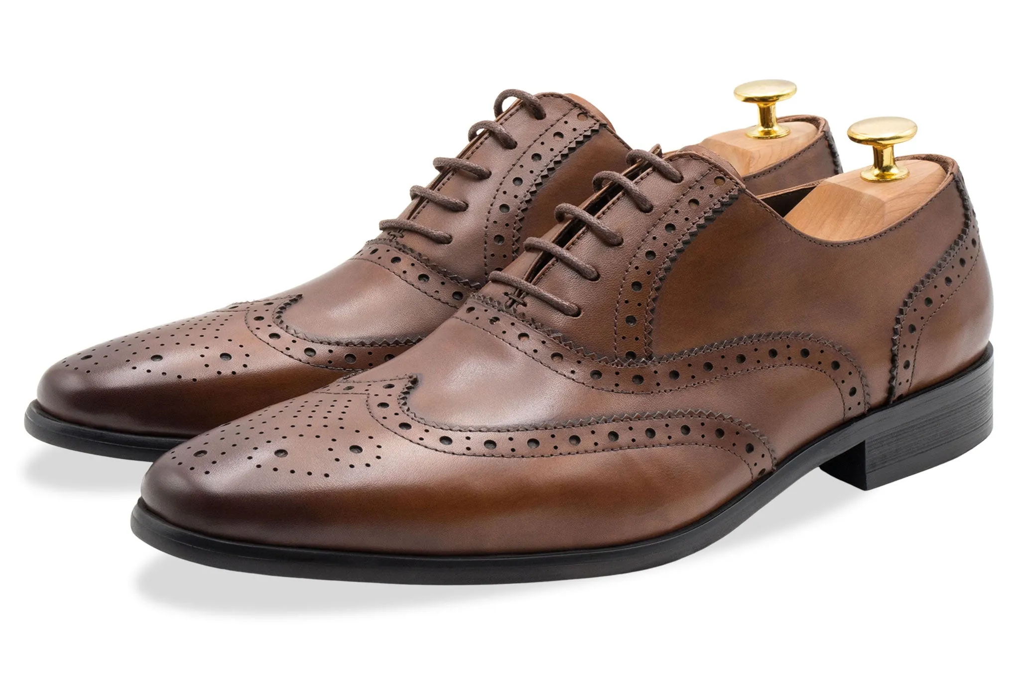 Salvador Wingtip Dark Chestnut Oxford