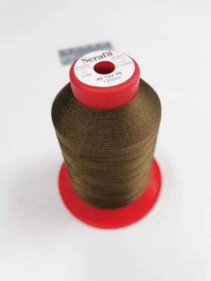 Serafil Threads - Brown (Color Code 0182 - 1200meter Size #40 Tex 70) - Threads for Shoes, Leather, Canvas and Upholstery Sewing