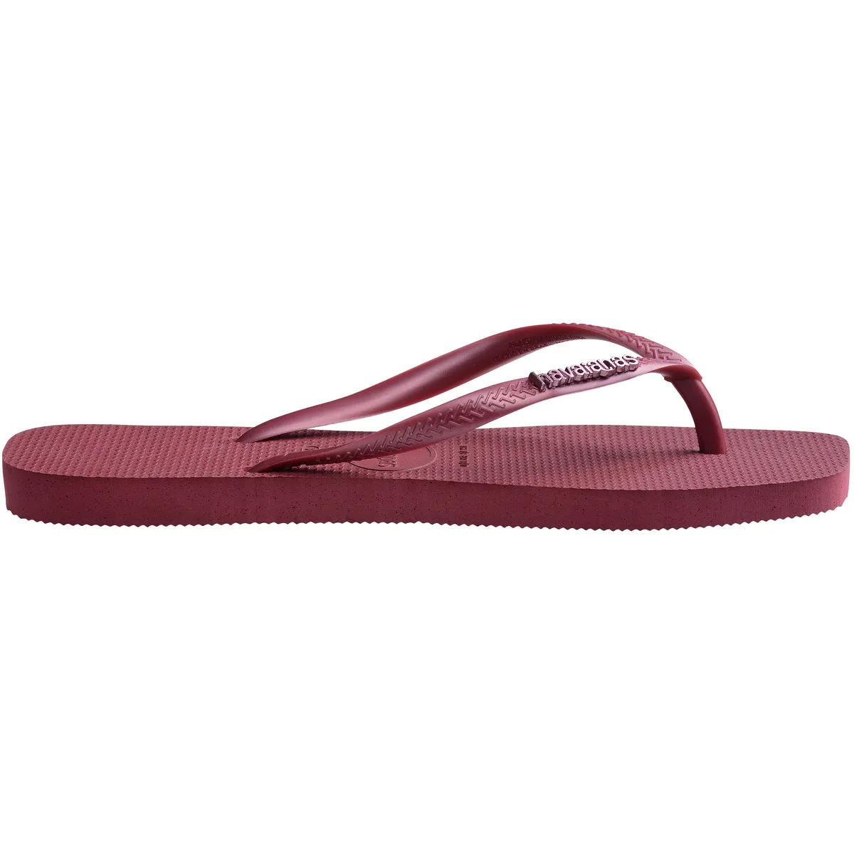 Slim Square Logo Metallic Flip Flops (Amaranth)