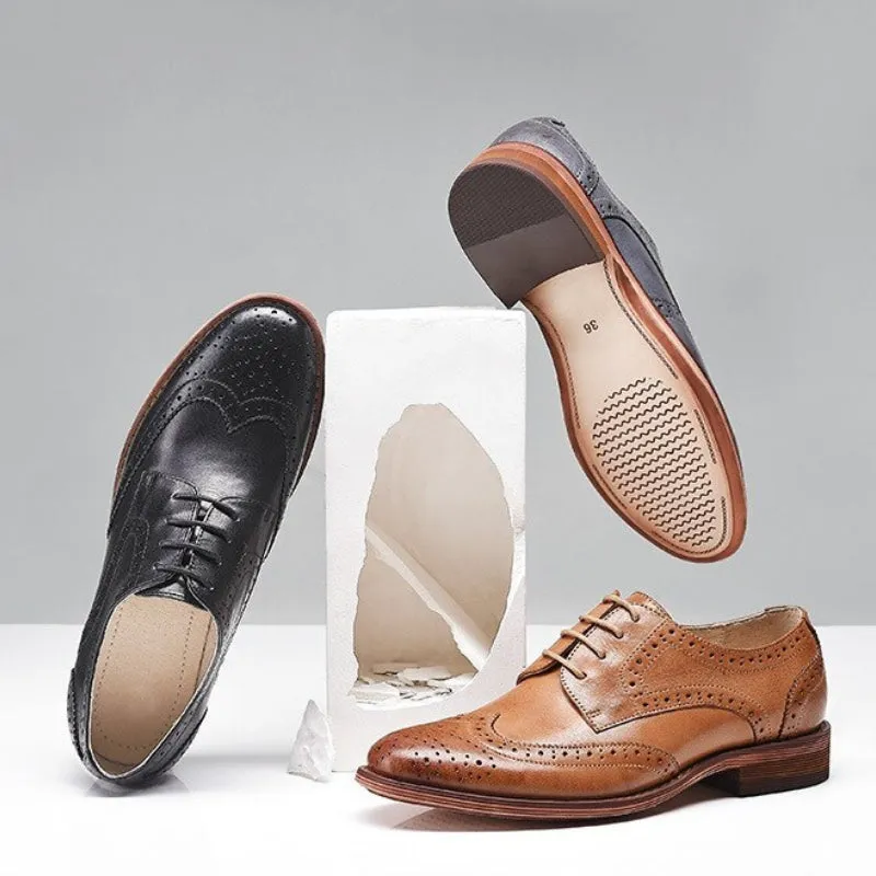 Vintage-Inspired Casual Lace-up Oxford Vegan Leather Shoes