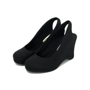 Wedge Slingback in Black