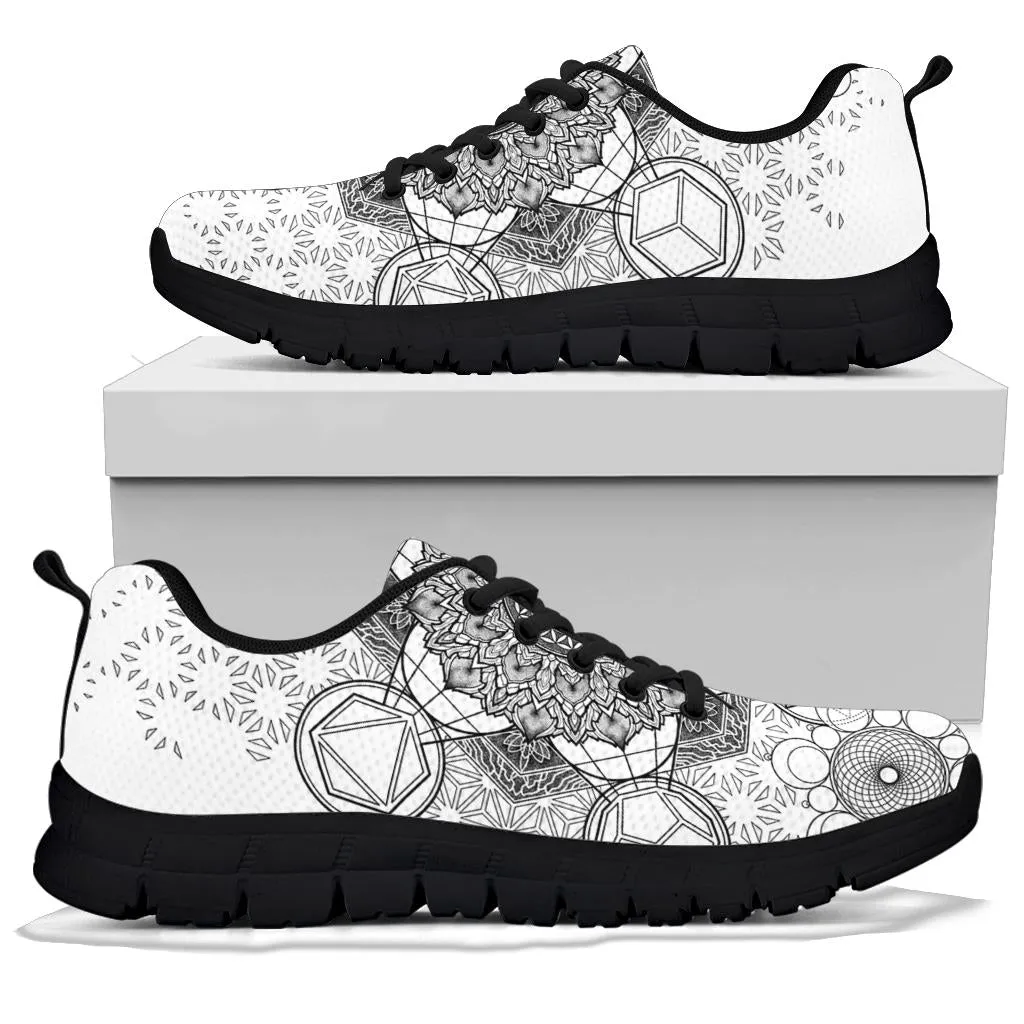 WHITE GEOMETRIC WHOLENESS | SNEAKERS | YANTRART